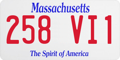 MA license plate 258VI1