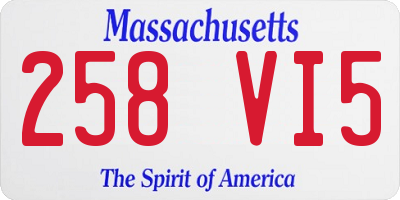 MA license plate 258VI5