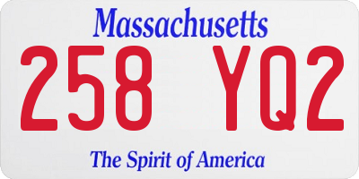 MA license plate 258YQ2