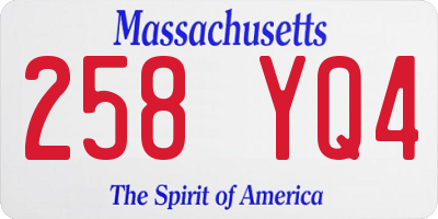 MA license plate 258YQ4