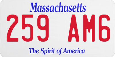 MA license plate 259AM6