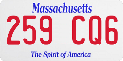 MA license plate 259CQ6