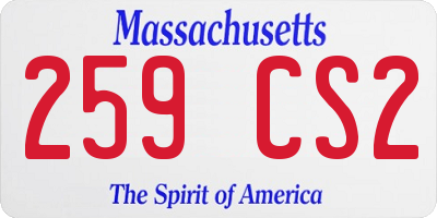 MA license plate 259CS2
