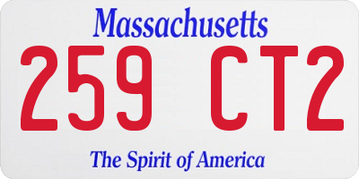 MA license plate 259CT2