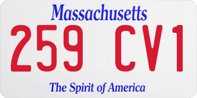 MA license plate 259CV1