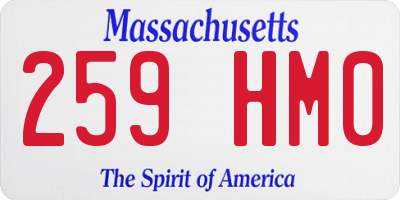 MA license plate 259HM0
