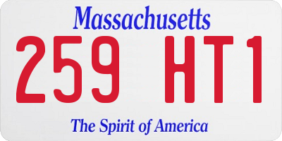 MA license plate 259HT1