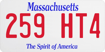 MA license plate 259HT4