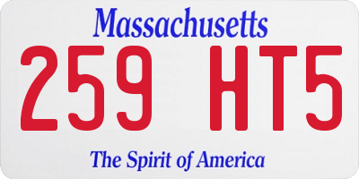 MA license plate 259HT5