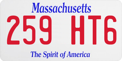 MA license plate 259HT6