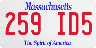 MA license plate 259ID5