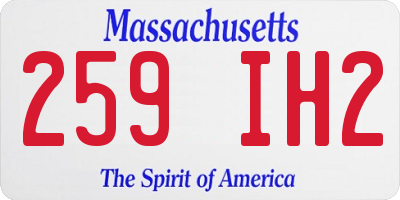 MA license plate 259IH2