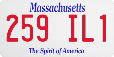 MA license plate 259IL1