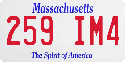 MA license plate 259IM4