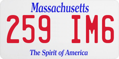 MA license plate 259IM6