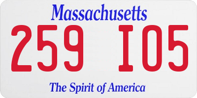 MA license plate 259IO5