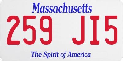 MA license plate 259JI5