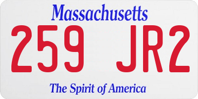 MA license plate 259JR2