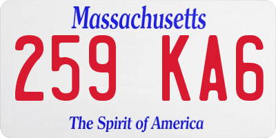 MA license plate 259KA6