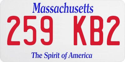 MA license plate 259KB2