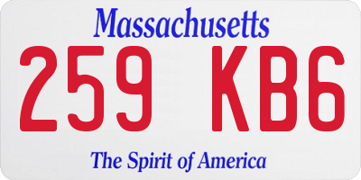 MA license plate 259KB6