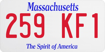 MA license plate 259KF1