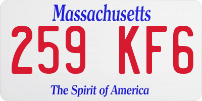MA license plate 259KF6