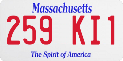 MA license plate 259KI1