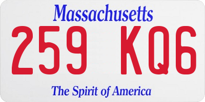 MA license plate 259KQ6