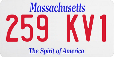 MA license plate 259KV1