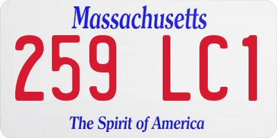 MA license plate 259LC1