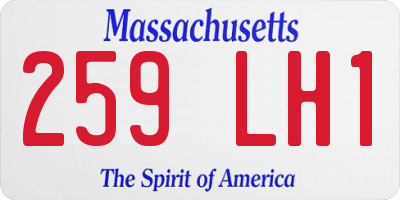 MA license plate 259LH1