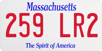 MA license plate 259LR2