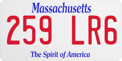 MA license plate 259LR6