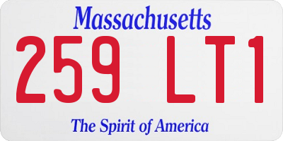 MA license plate 259LT1