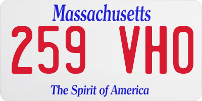 MA license plate 259VH0