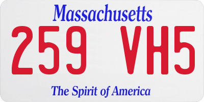 MA license plate 259VH5