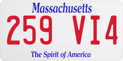 MA license plate 259VI4