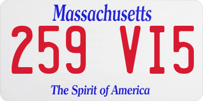 MA license plate 259VI5
