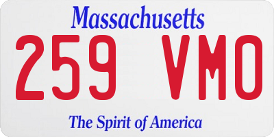 MA license plate 259VM0