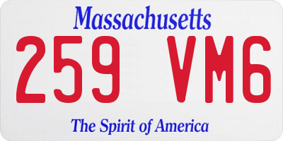 MA license plate 259VM6