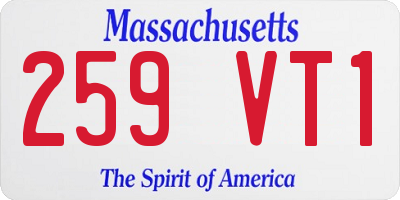 MA license plate 259VT1