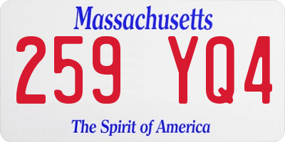 MA license plate 259YQ4