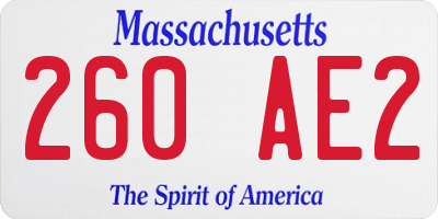 MA license plate 260AE2