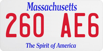 MA license plate 260AE6