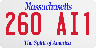 MA license plate 260AI1