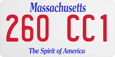 MA license plate 260CC1