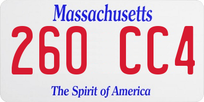 MA license plate 260CC4
