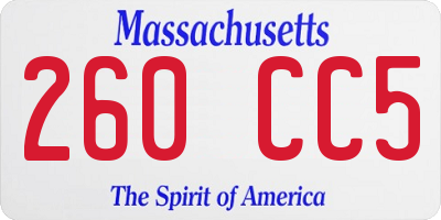 MA license plate 260CC5