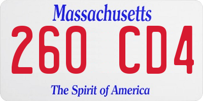 MA license plate 260CD4